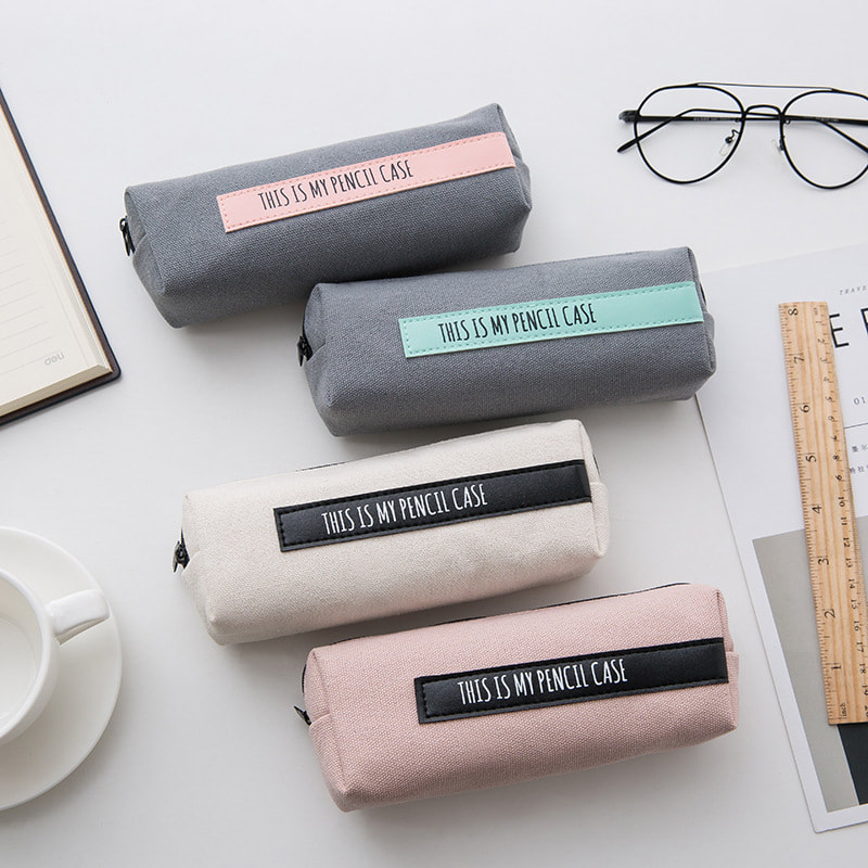 Novelty 'This is My Pencil Case' Linen Pencil Case Stationery School ...